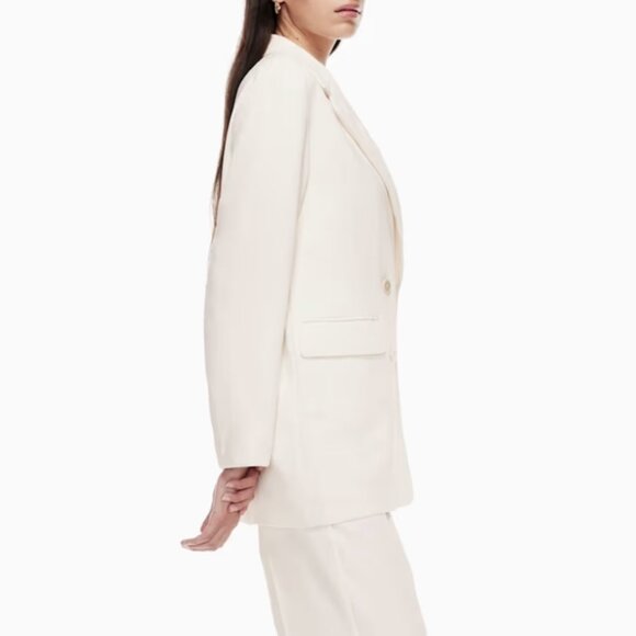 Aritzia X Wilfred Cherrelle Light Pink Double-breasted Blazer Size XS - Picture 6 of 9